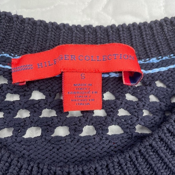 Hilfiger Collection •S• open knit mesh racing top - Picture 5 of 8